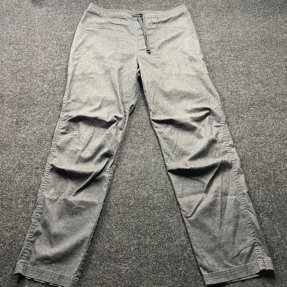 Patagonia Mens 34 Hemp Blend Pants Grey Elastic Waist Drawstring Outdoor 2853